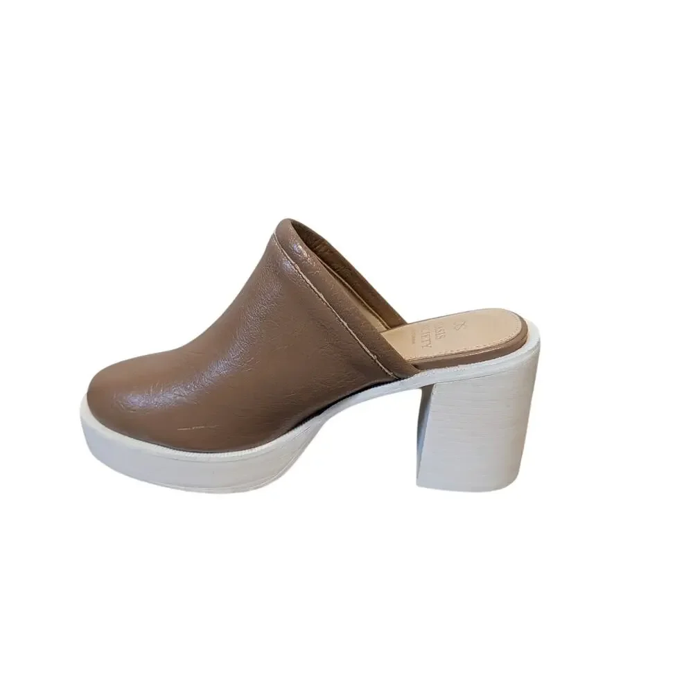 Oasis Society Womens Ava Clog Mule Black Size 8 Platform Chunky Block Heel Shoes